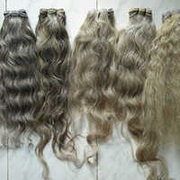 Natural Silver Grey Human Hair Extensions