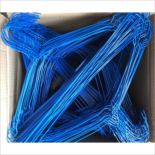 Blue Powder Coated Wire Hanger