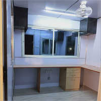 Gypsum Board Ms Portable Security Cabin With Work Station