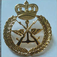 Custom Embossed Indian Police Shiny Brass Badge