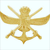 Golden Police Shiny Brass Badge
