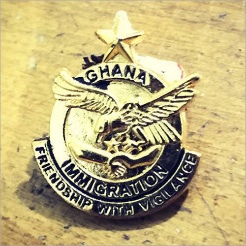 Custom Ghana Immigration Brass Badge