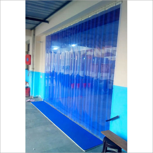 Transperent Blue Pvc Strip Curtain