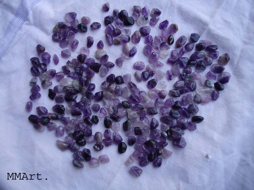 Polish Amethyst PEA Gravels amethyst raw gemstone amethyst gravels and pebbles
