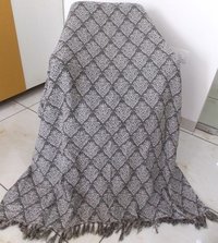 Polyester Cotton Throws - 320 Gsm, Jacquard Woven Style | Versatile Use For Bed, Couch, Sofa, Drape, Available In All Colors