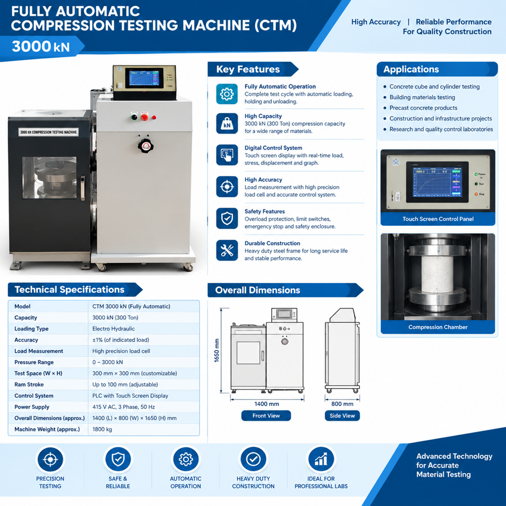 Automatic Compression Testing Machine 2000Kn