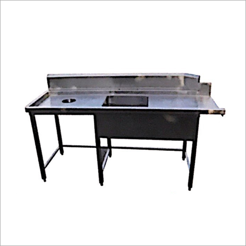 Semi Automatic Stainless Steel Table With Garbage Chute