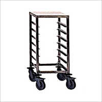 Tray Rack Trolley - Metallic Construction, Hotel & Restaurant Use | Durable, Manual Operation, Ideal For Canteens