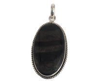 Black Tourmaline 925 Silver Gemstone Pendant