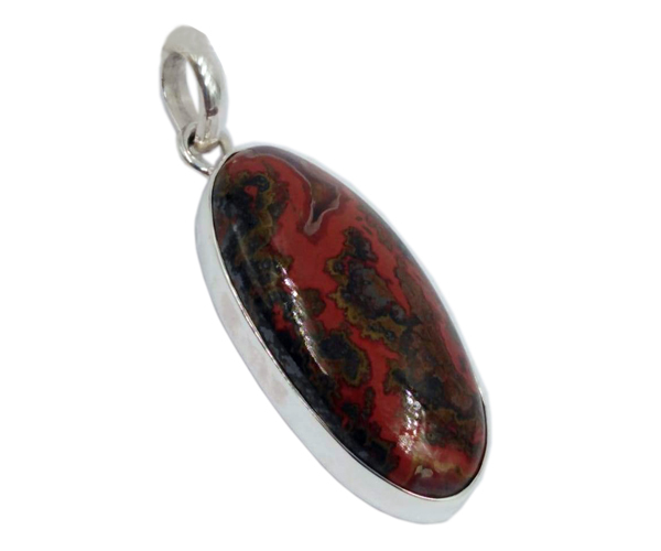 Dragon Jasper 925 Silver Gemstone Pendant