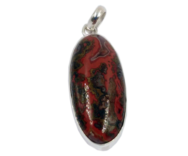 Dragon Jasper 925 Silver Gemstone Pendant