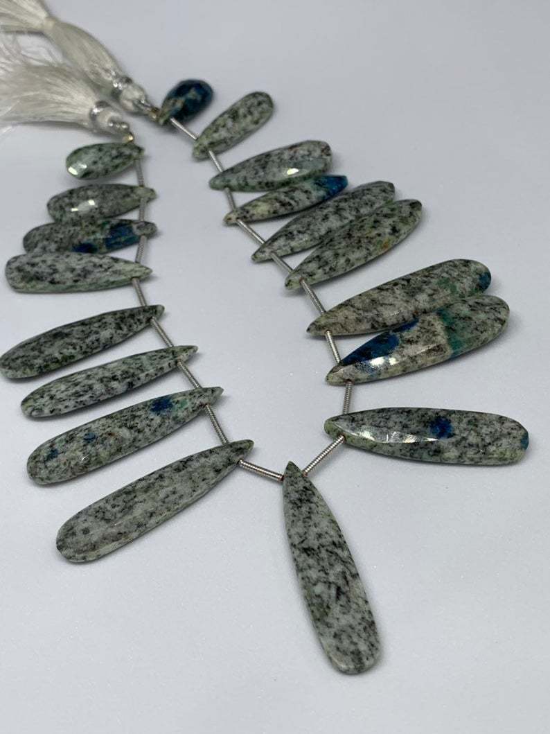 18 pieces K2 jasper pear briolette beads,k2 elongated pear beads,k2 jasper faceted teardrops beads