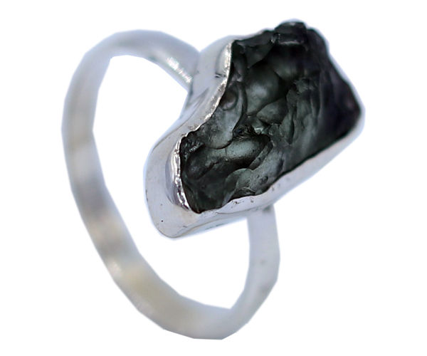 Moldavite 925 Silver Gemstone Ring