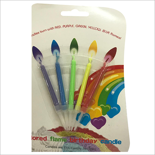 Colored Flame Birthday Candles - Vibrant Colors, Festive Design | Perfect for Any Birthday Celebration, Available in Multiple Colors