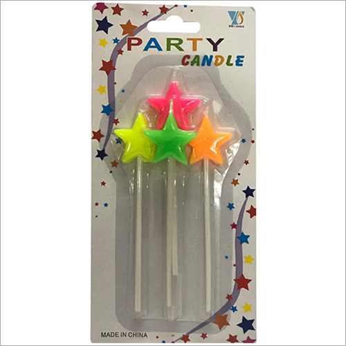 Star Shaped Party Candles - Multi-Colored | Ideal for Birthday Celebrations and Commercial Applications