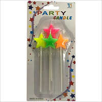 Star Shaped Party Candles - Multi-colored | Ideal For Birthday Celebrations And Commercial Applications