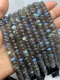 Full Blue Fire 10inch Labradorite Smooth Rondelle Beads 8mm,labradorite Beads,high Quality Blue Labradorite