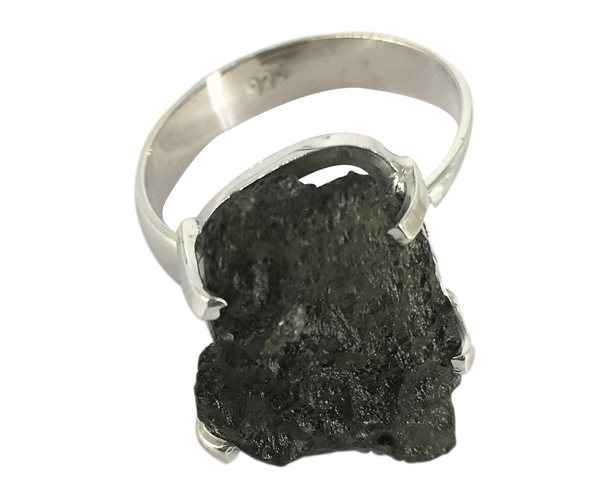 Moldavite 925 Silver Gemstone Rings