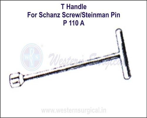 T Handle For Schanz Screw & Steinman Pin - Application: Hospital