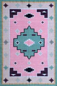 Cotton Flat Weave Accent Rug - Color: Multi