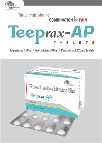 Aceclofenac 100mg + Paracetamol 325mg + Tolperisone 150mg