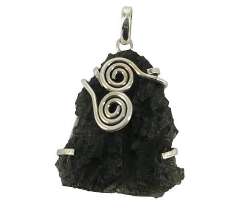 Green Moldavite Superb 925 Silver Gemstone Pendant