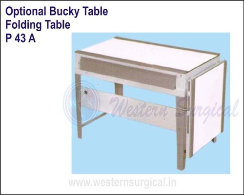 Optional Bucky Table Folding Table By WESTERN SURGICAL