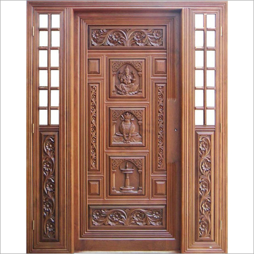 Teak Wood Carved Door Application: Residential