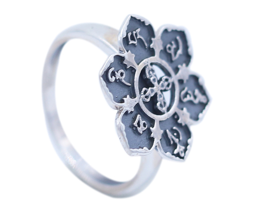 Flower Design 925 Silver Ring Gender: Unisex