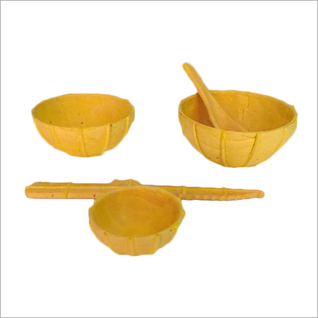 Edible Bowl - Wheat and Other Materials, Sizes: 4, 8, 10 Inch | Anti-Skid, Lightweight, Eco-Friendly, Multicolor Set with Bowls, Spoons, and Knife