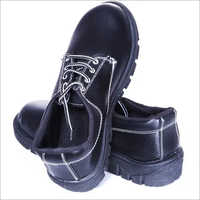 Panther Safety Shoes - Synthetic Leather, Pvc Sole, Steel Toe | Black Color, Designed For Safety Use