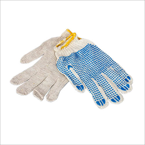 PVC Dotted Blue Hand Gloves