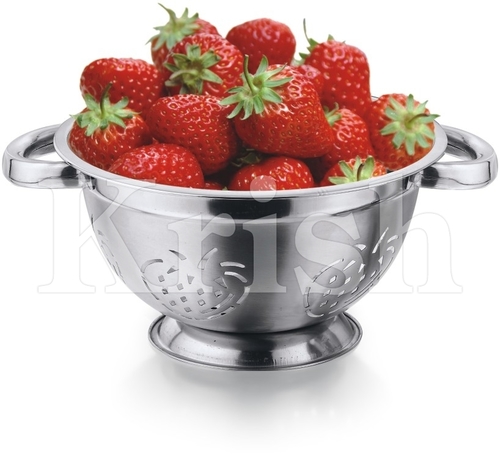 German Colander With Strawberry Cutting & Riveted pipe Handle
