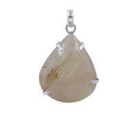 Golden Rutile 925 Silver Gemstone Pendant