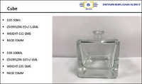 50ML  Cube Glass Perfume Bottle