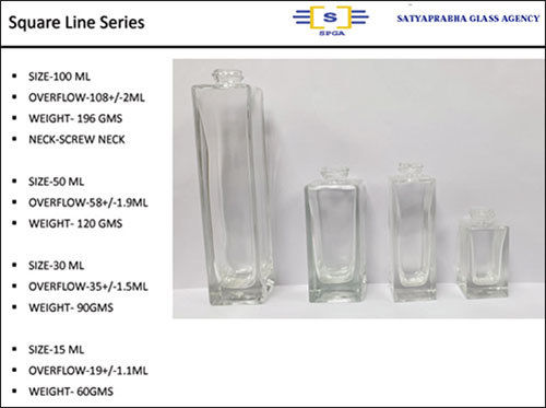Square Line Glass Perfume Bottle