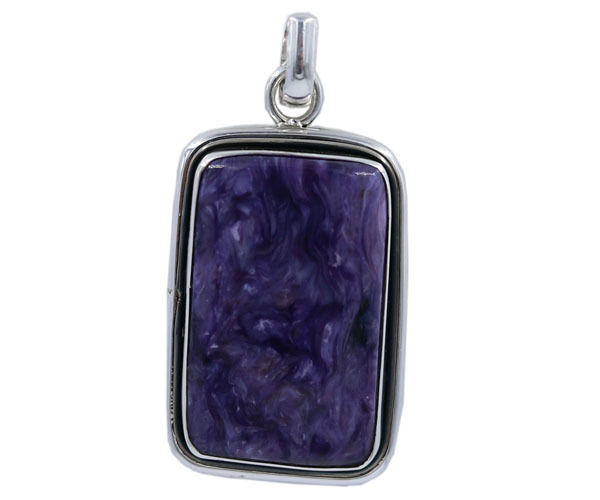 Fancy Charoite 925 Silver Gemstone Pendant