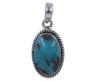 Blue Persian Turquoise 925 Silver Gemstone Pendant