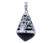 Gorgeous Black Onyx 925 Silver Gemstone Pendant