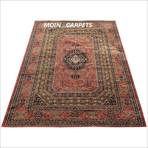 Traditional Kashmiri Design Viscose Silk Carpet Easy To Clean