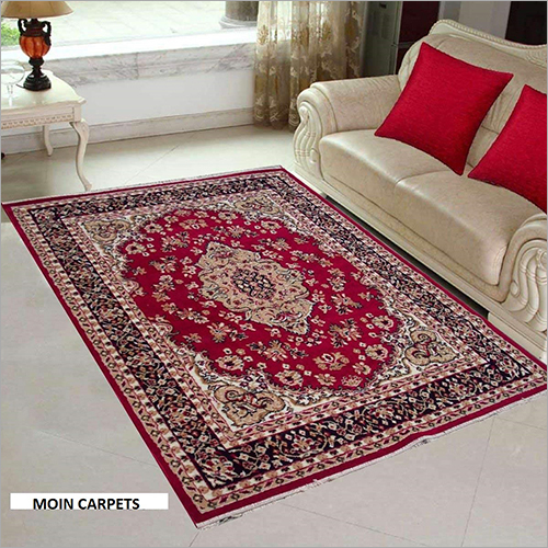 Red Floral Traditional Style Floor Carpet
