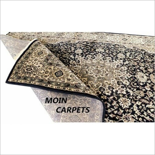 Kashmiri Silk Designer Black Carpet