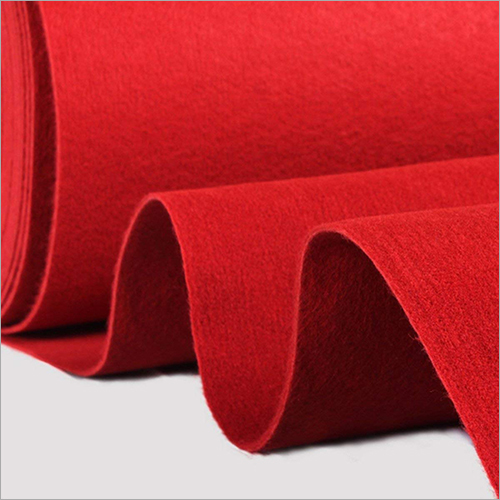 Solid Red Carpet Roll Easy To Clean
