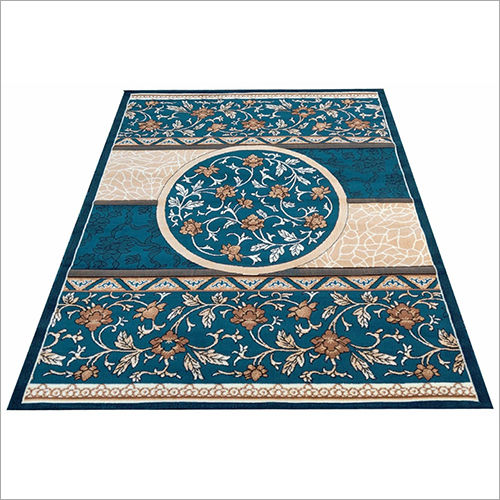 Modern Design Soft Acrylic Wool Thick Blue Carpet