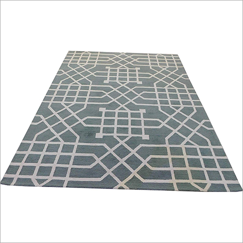 Geometric Pattern Wool 8 X 10 Feet Hand Tufted Carpet