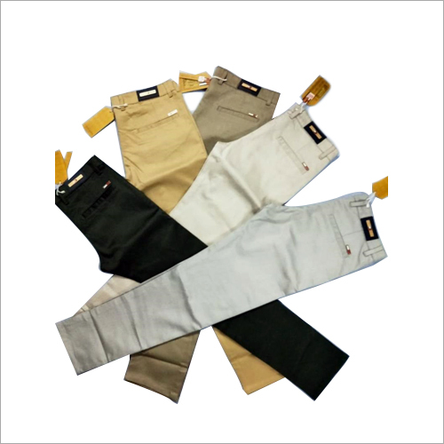 Mens Casual Slim Fit Cotton Trousers