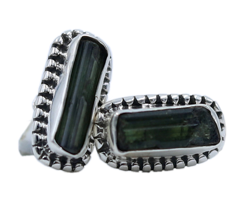 Pretty Moldavite Stone 925 Silver Stud Earring