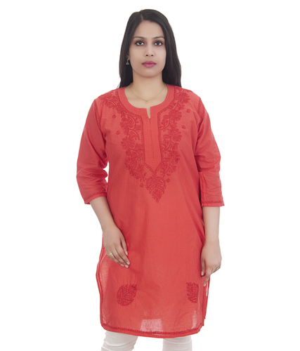 Cotton Lucknowi Chikan Kurti