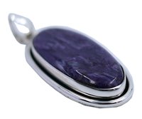 Charoite 925 Silver Gemstone Pendant