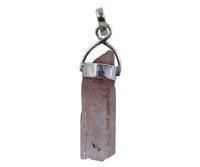 Orange Tangerine Quartz Stone 925 Silver Pendant
